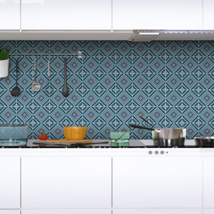 Stickers muraux - Sticker Mural Carrelage adhésif Cuisine Salle de Bain - 60 STICKERS CARRELAGES ETHNIQUE NAHALA