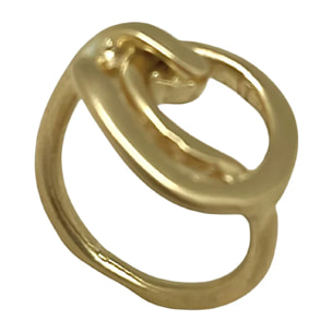 Anillo Mi Mundo en zamak chapado dorado (latón)