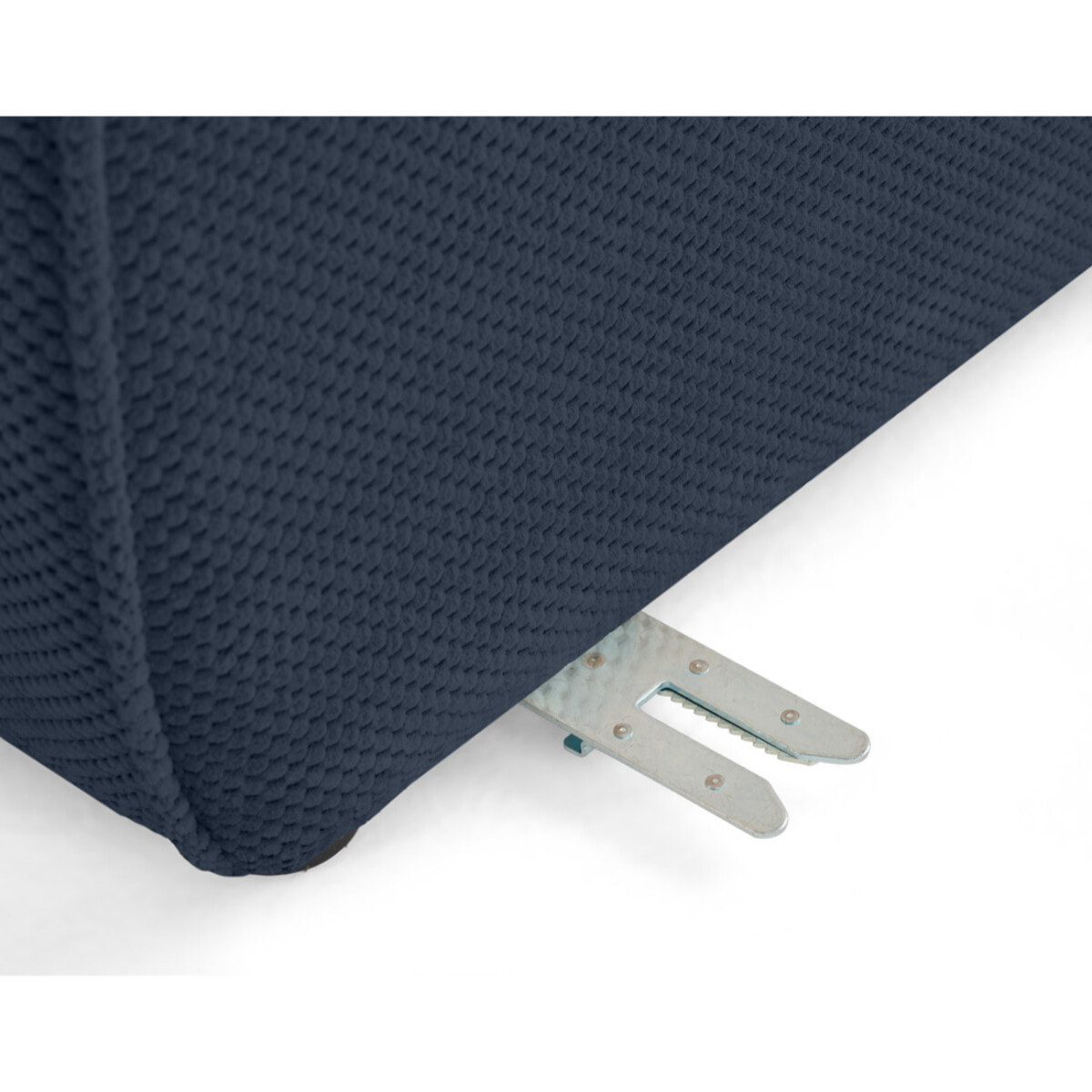 Ellie - module d'angle en velours texturé - Bleu marine