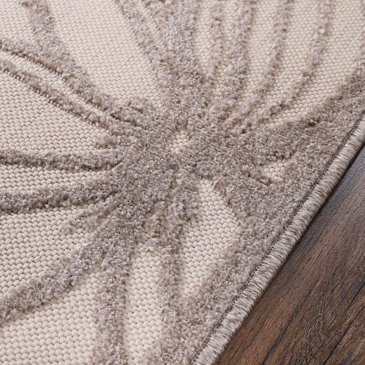 Tapis extérieur tissé kilim rond TUGE