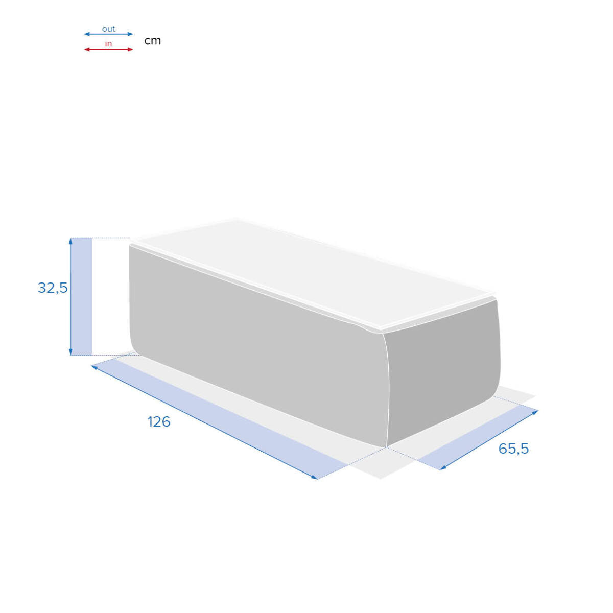 Table basse de jardin rectangulaire Savinia Tahi