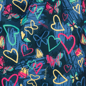 Mochila con ruedas Gabol TIZAS con corazones e impermeable