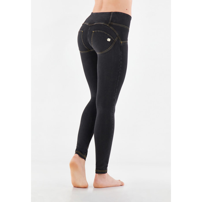 Jeggings push up WR.UP® skinny vita media in cotone organico