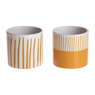 Set 2 vasi - 13,5xH11x13,5cm - Pezzi 3 - Bianchi Dino SpA