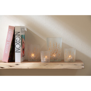 J-Line photophore Sally - verre - orange/transparent - large