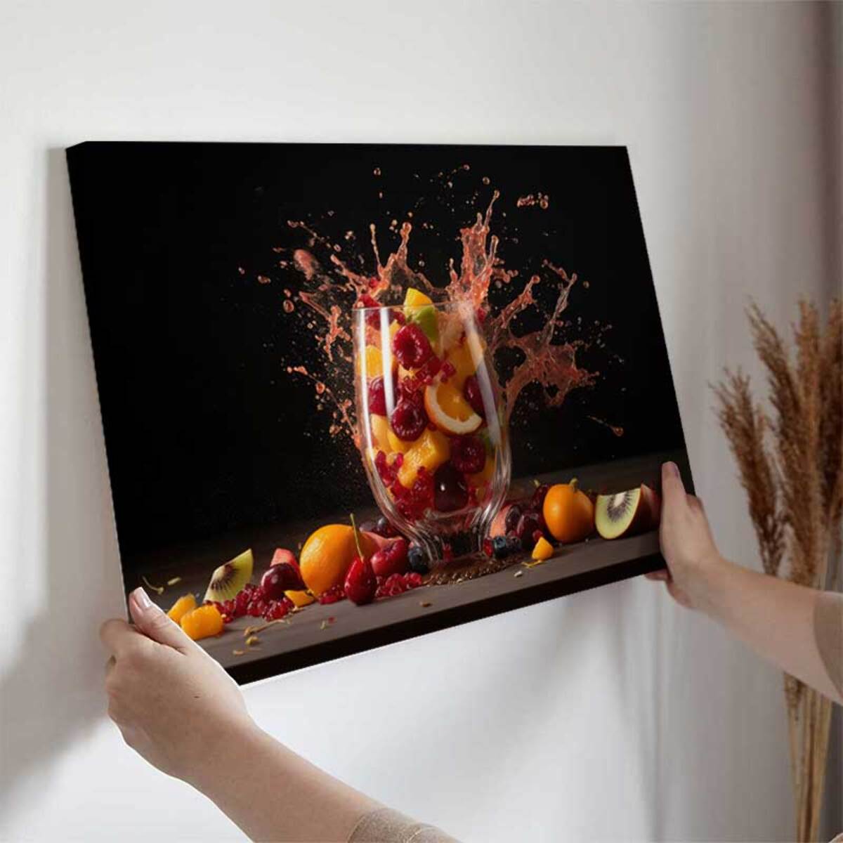 Tableau éclat gourmand aux fruits frais Toile imprimée