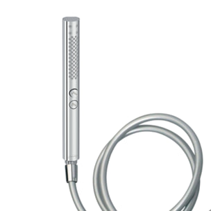 Pommeau de douche Shift+ rond 2 jets chromé + flexible