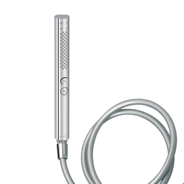 Pommeau de douche Shift+ rond 2 jets chromé + flexible