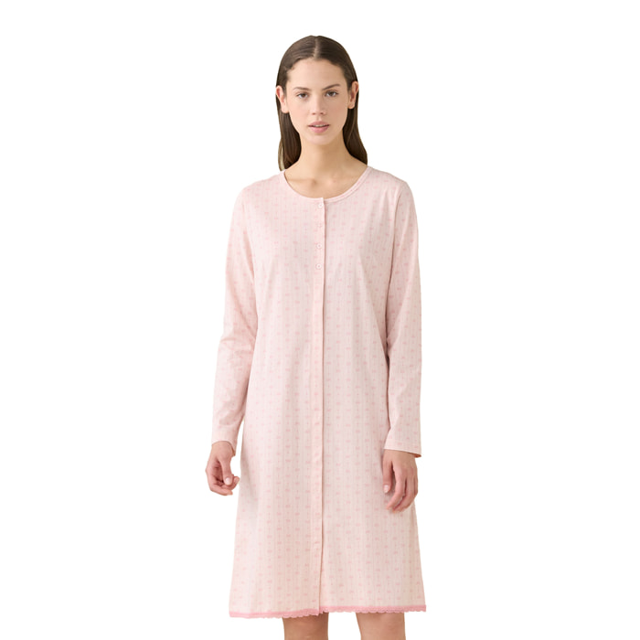 Camicia da notte donna estiva in cotone articolo romantic. Noidinotte
