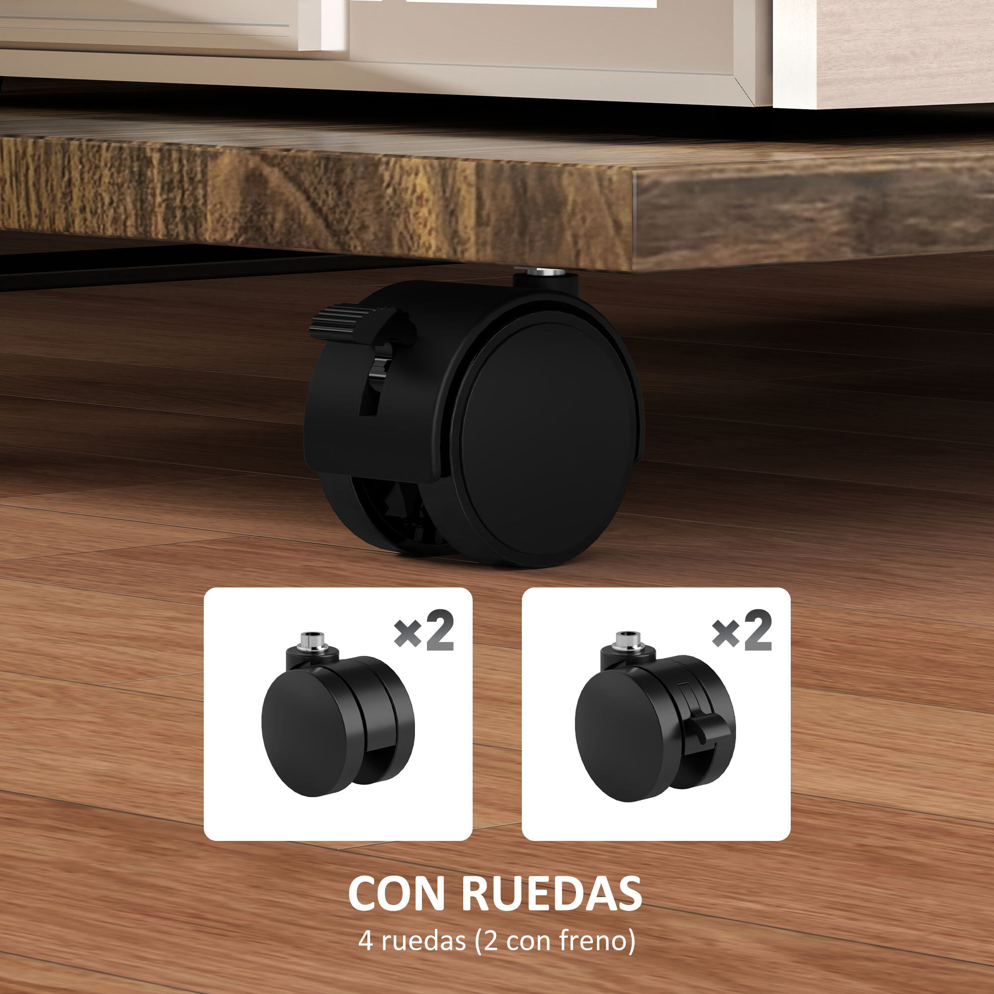 Mesa Auxiliar con Ruedas Mesa para Sofá con Bandeja Superior Estante Estructura de Acero Mesita Auxiliar para Salón Dormitorio Marrón