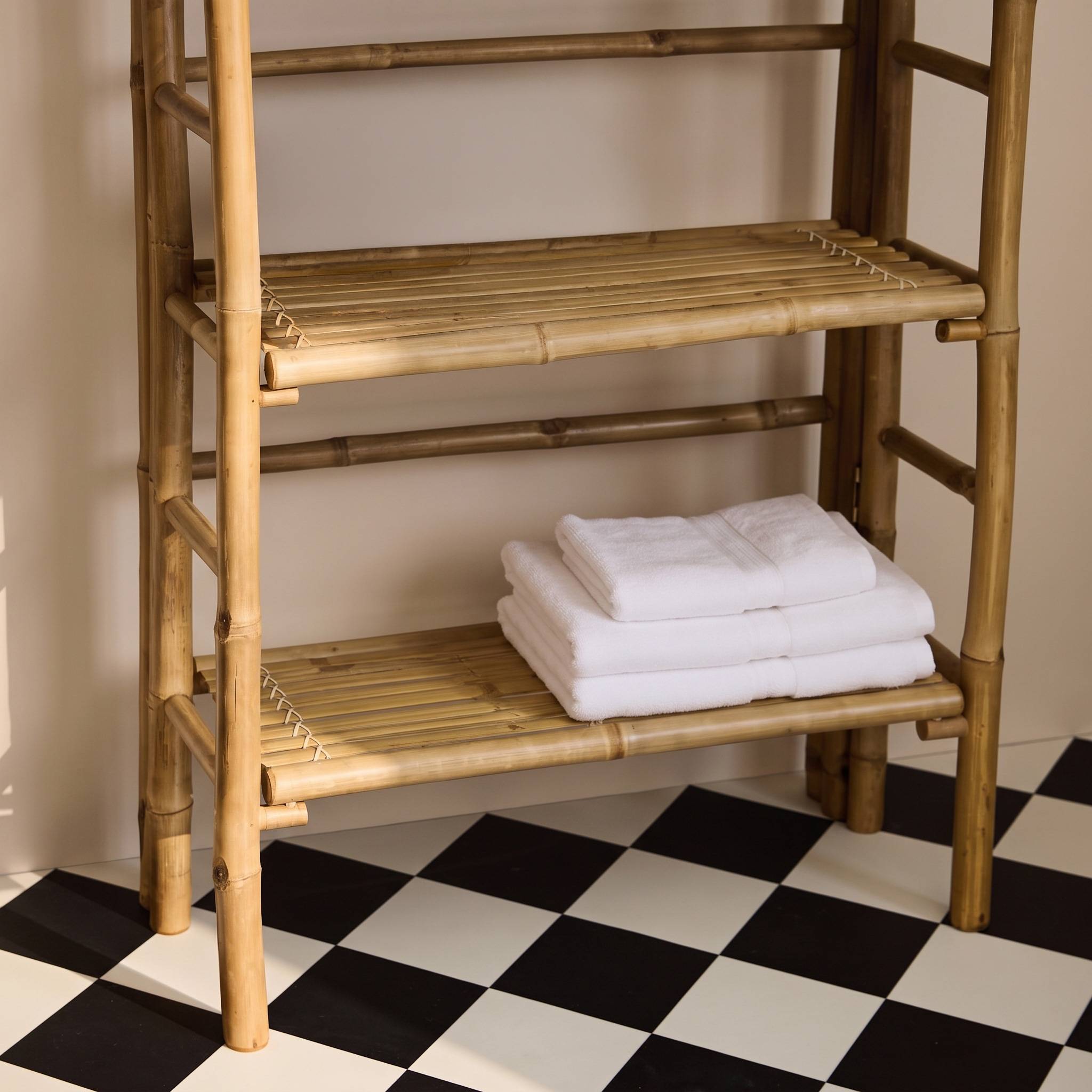 Etagère bibliothèque exotique bambou 4 niveaux FIDJI