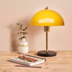 Lampe de table champignon jaune 38cm SEA