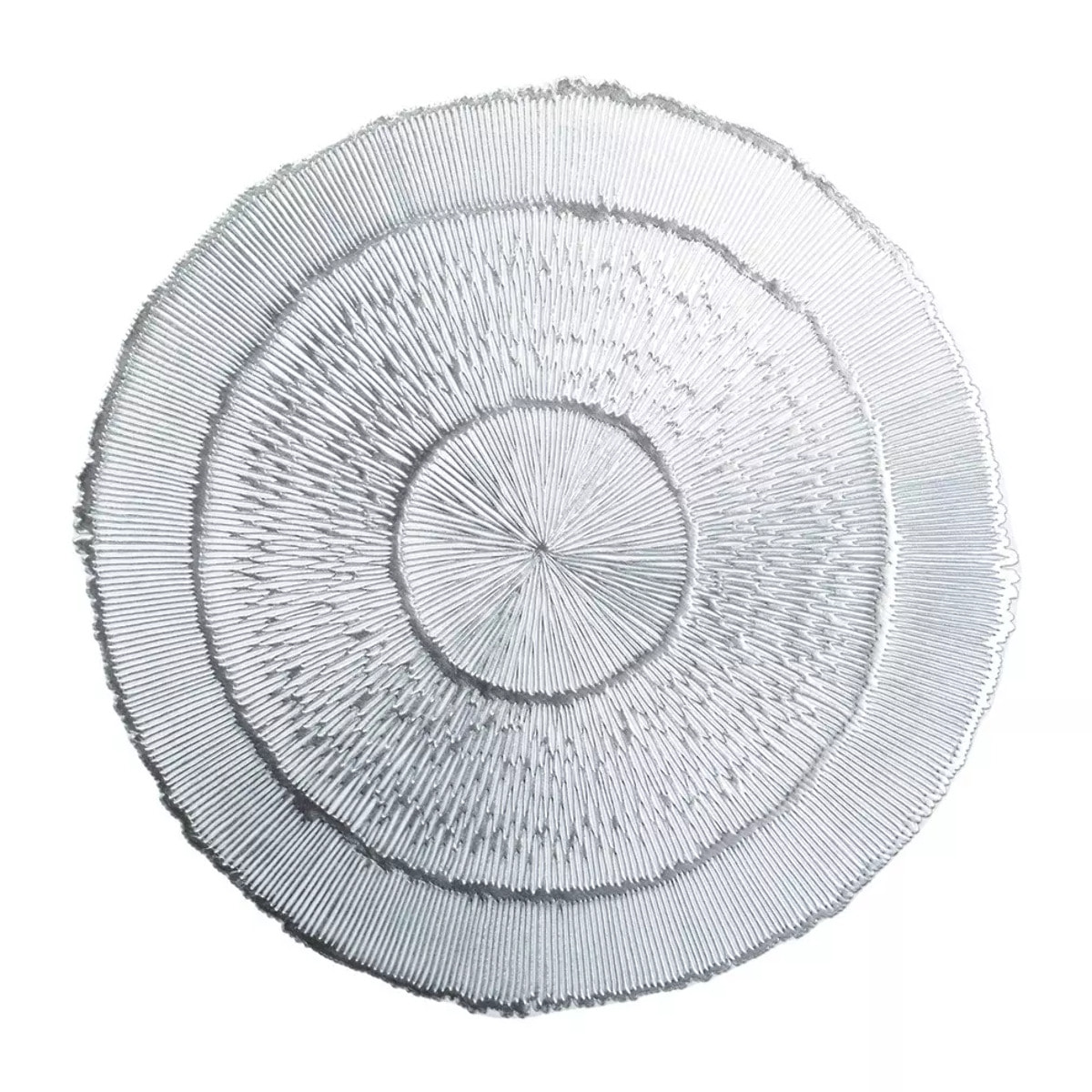 Lot de 6 Dessous d'assiette rond argent