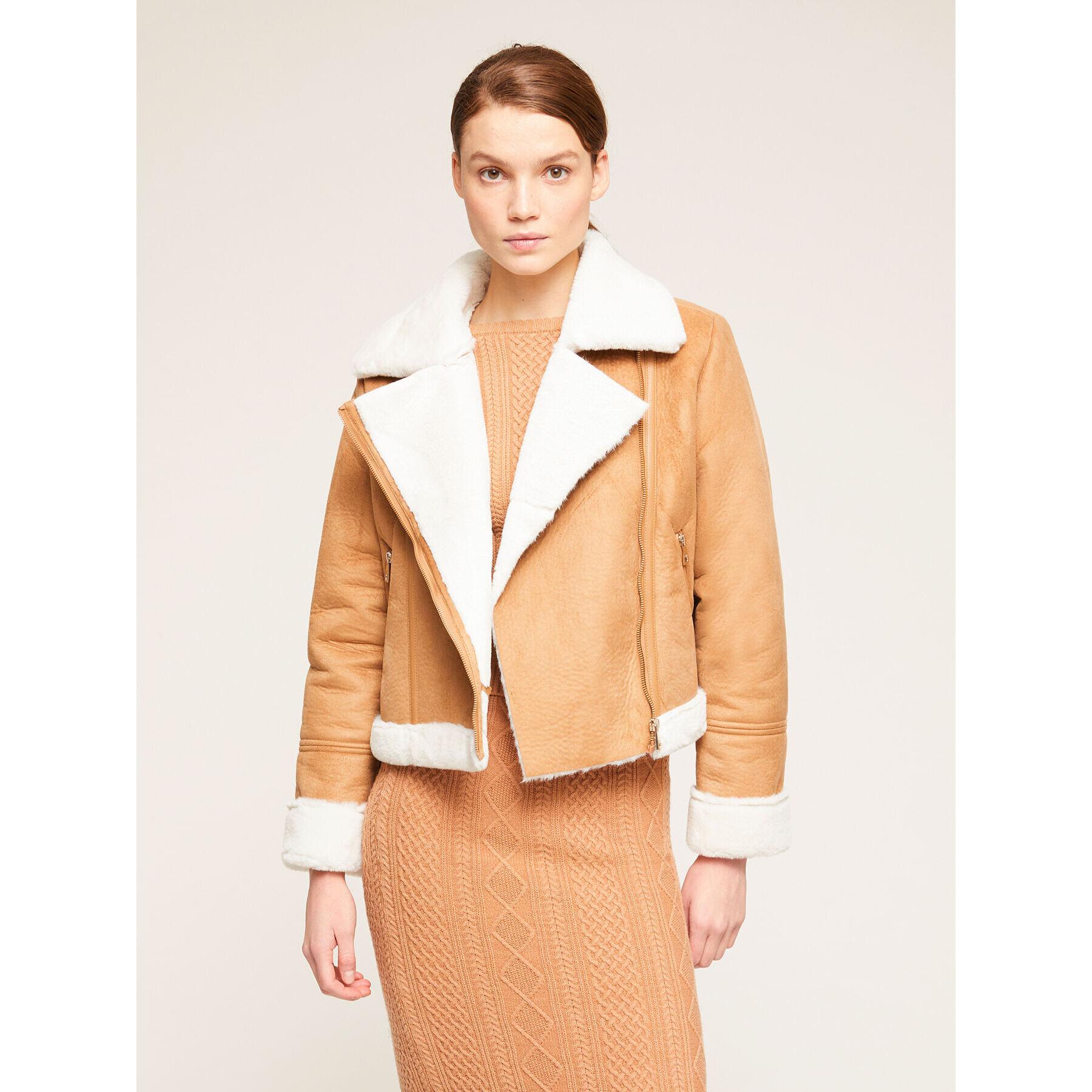 Motivi - Chaqueta efecto borrego - Beige