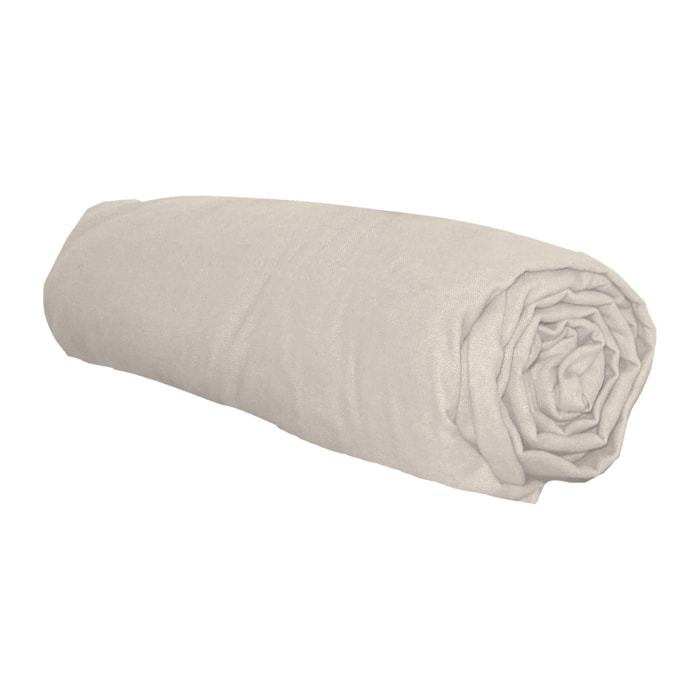 Drap housse en flanelle - Beige