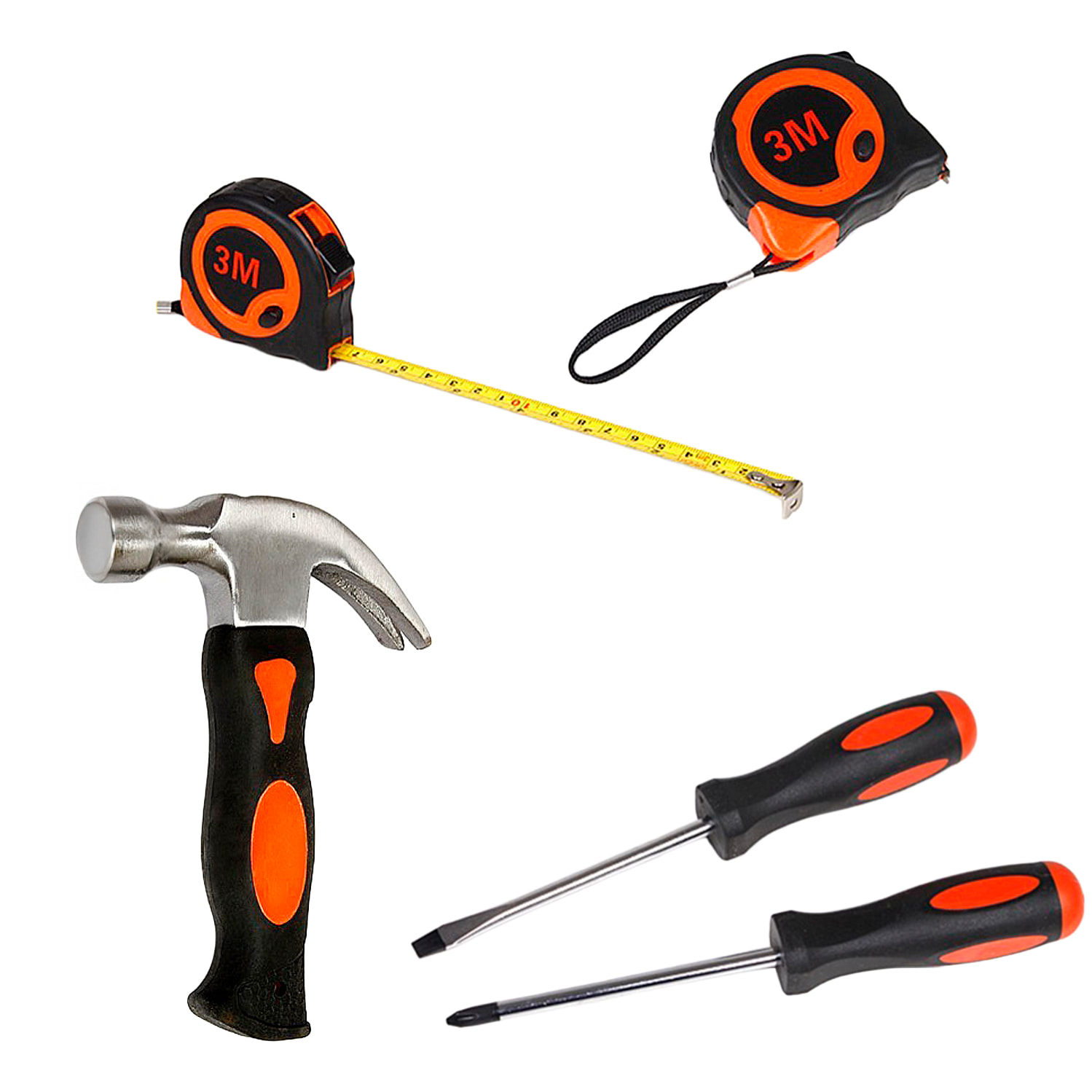 Set di strumenti domestici con valigia di trasporto e 9 pezzi.