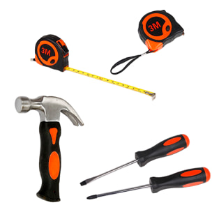 Set di strumenti domestici con valigia di trasporto e 9 pezzi.