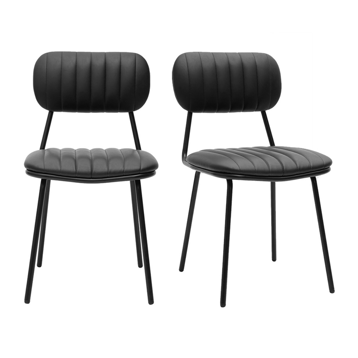 Chaises vintages noires (lot de 2) GALWAY
