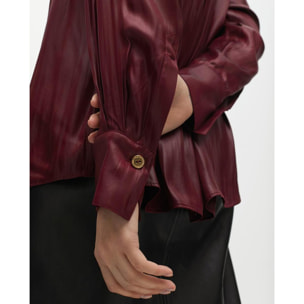 Camicia Oversize Effetto Cerato