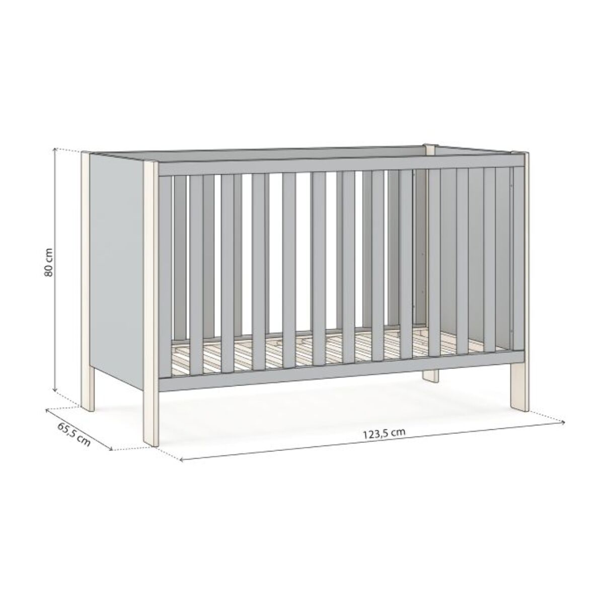 Cuna Misty Breeze Verde Salvia - Oak Soft