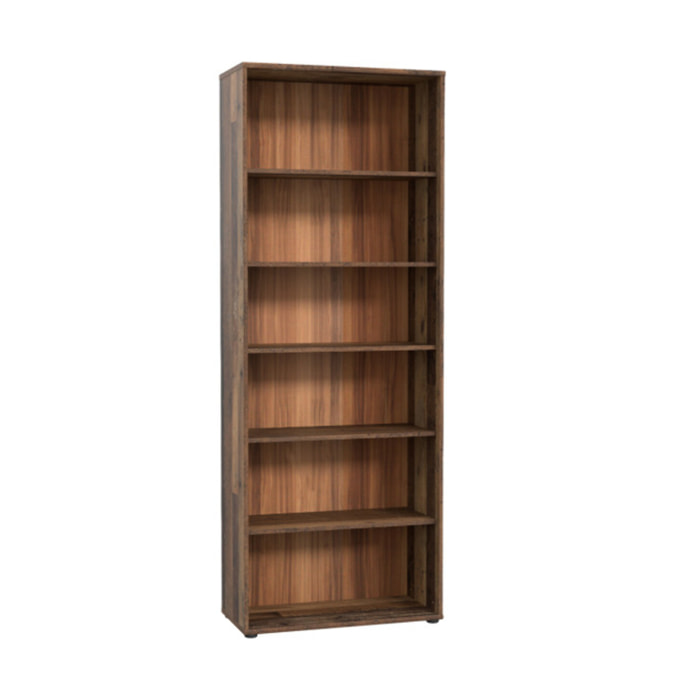 Étagère H. 198 x L. 74 cm décor bois vintage avec 5 étagères - MIA