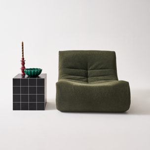 Table basse. table d'appoint cubique imitation carreaux de ciment noir 40x40cm - Kubeeek