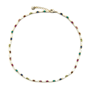 Collar con Madreperla Blanca acabado oro 18k