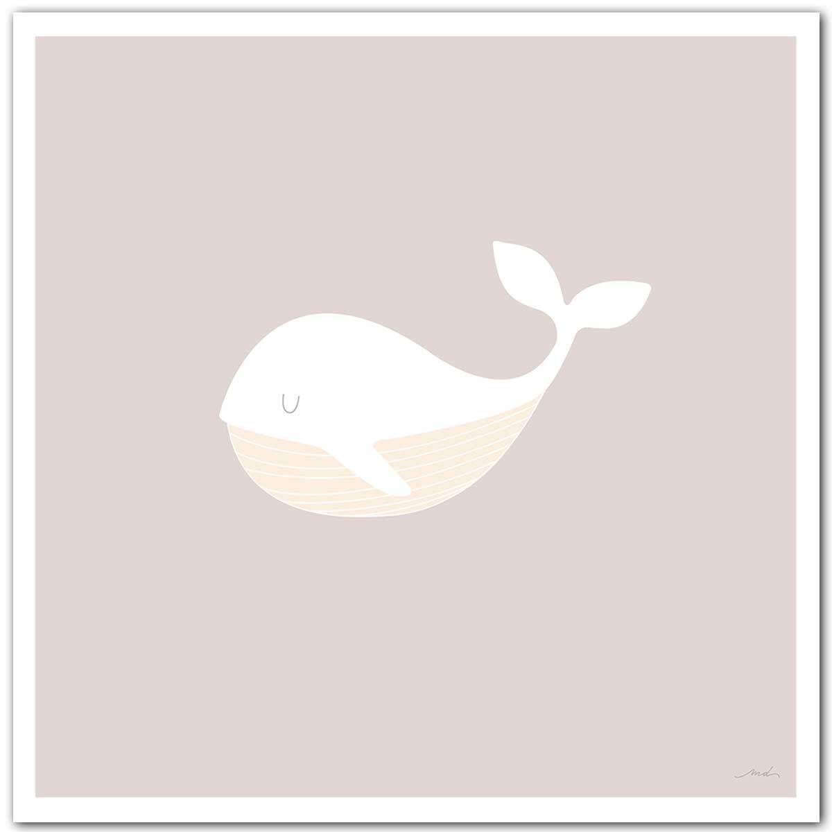 Affiche enfant baleine oh Affiche seule