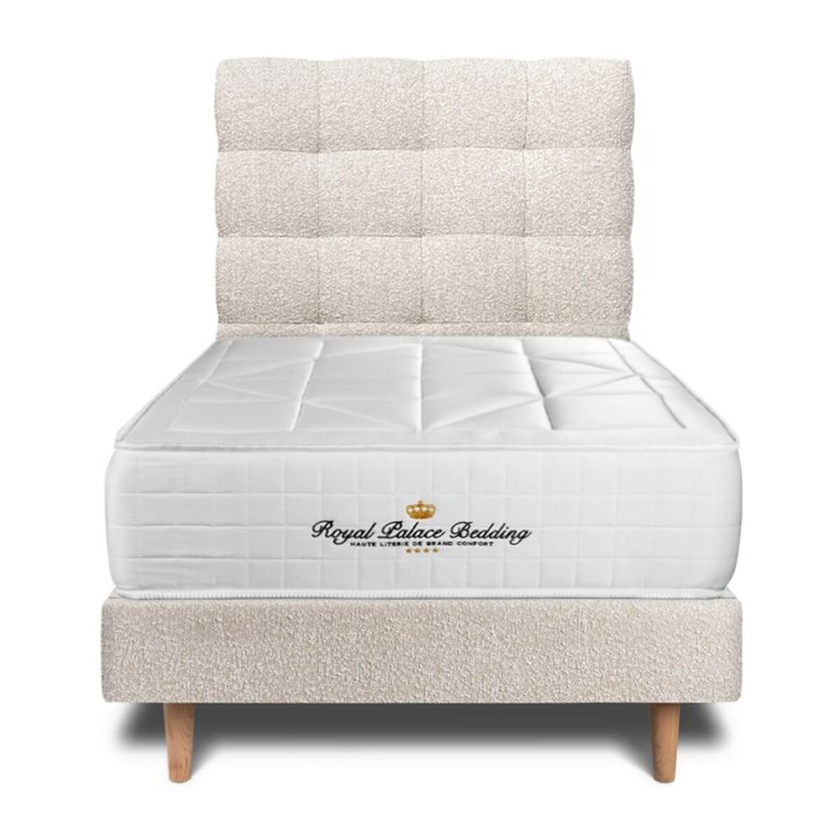 Lit Windsor Sommier bouclette - pieds bois