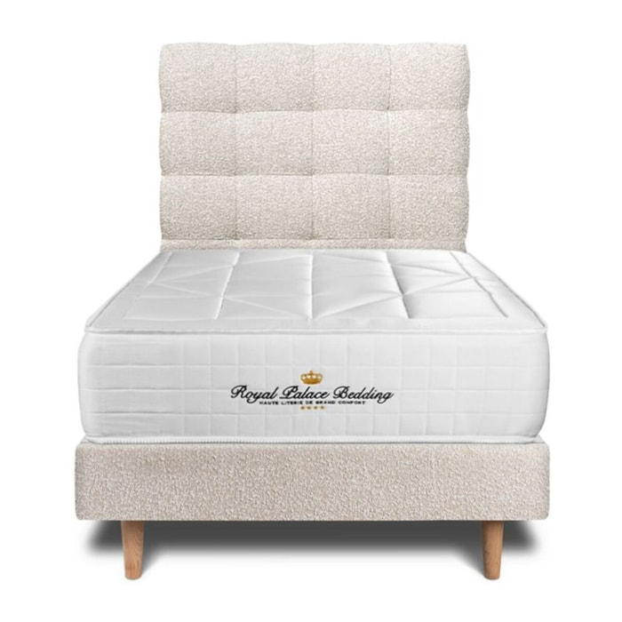 Lit Windsor Sommier bouclette - pieds bois