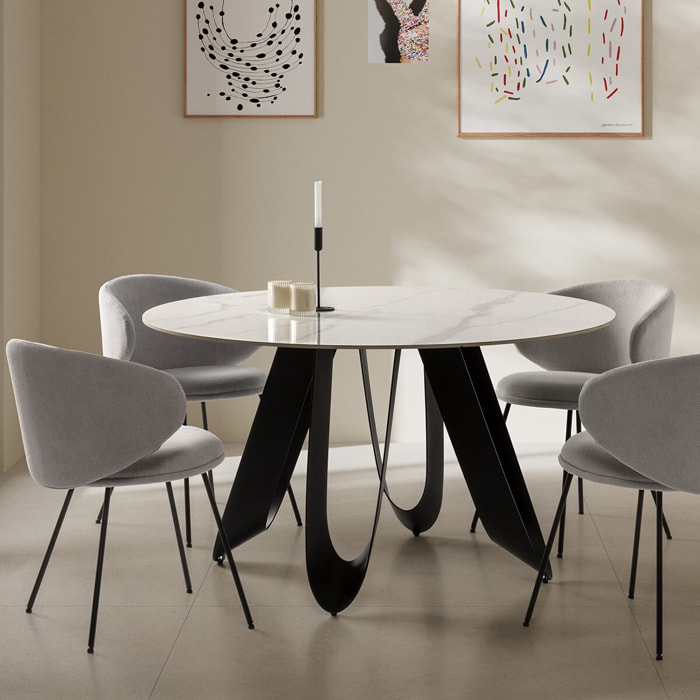 Table à manger ronde céramique 4 à 6 pers. - ORSO