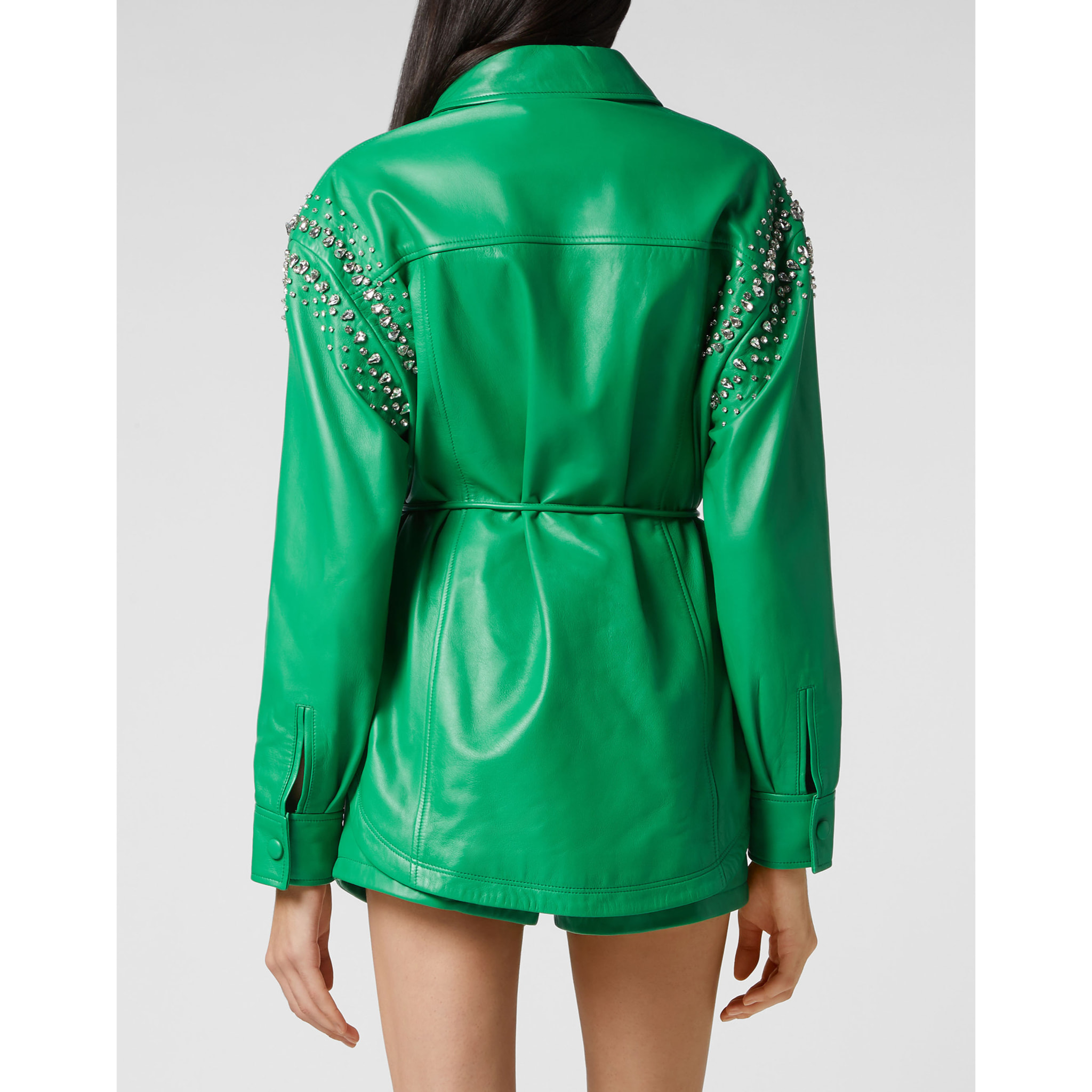 PHILIPP PLEIN Camisa de cuero