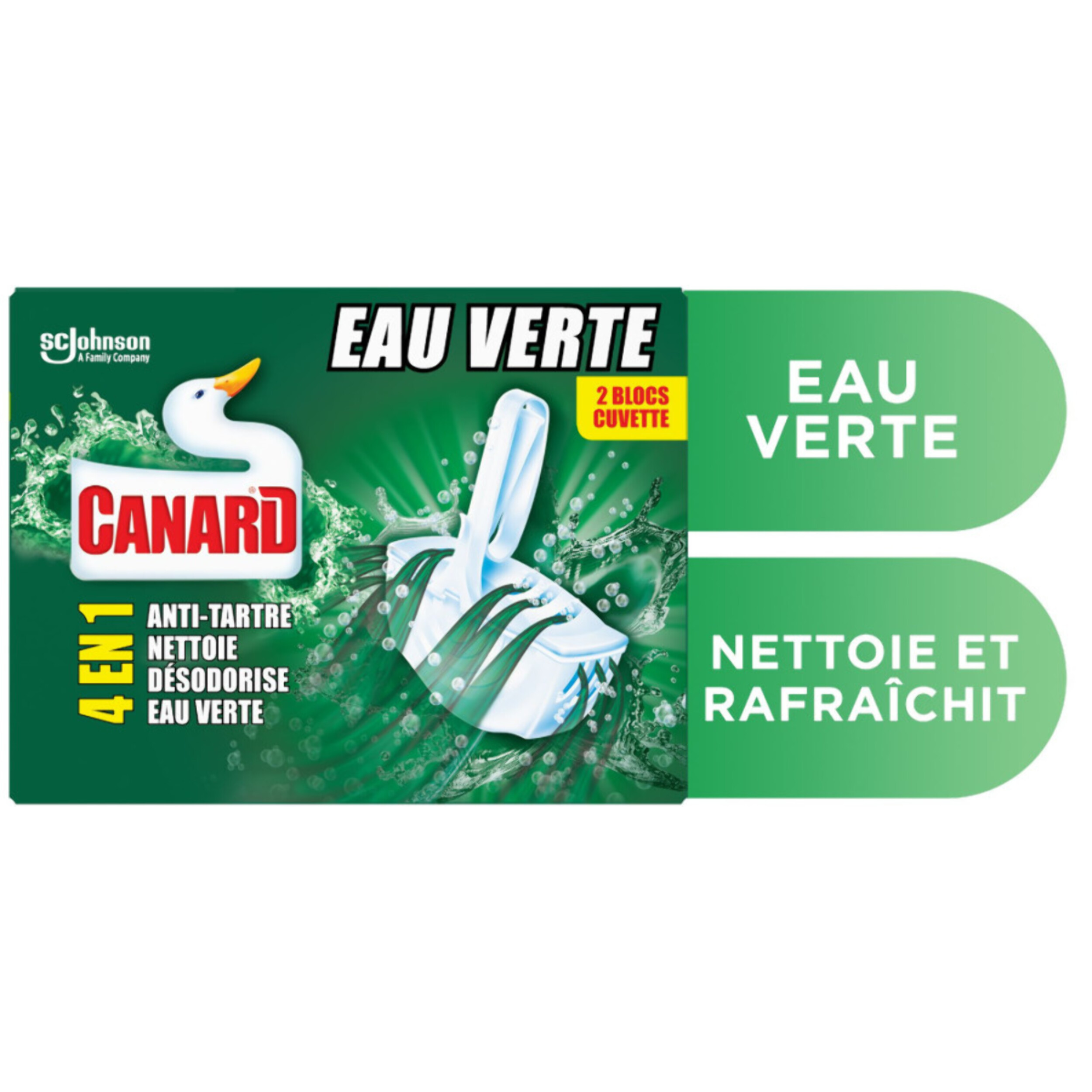 Lot de 12 - Canard Bloc Wc Eau Verte