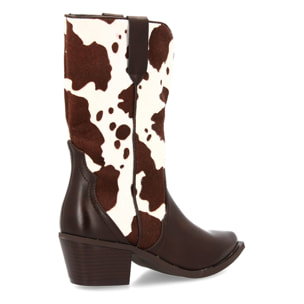 Botín campero con estampado animal