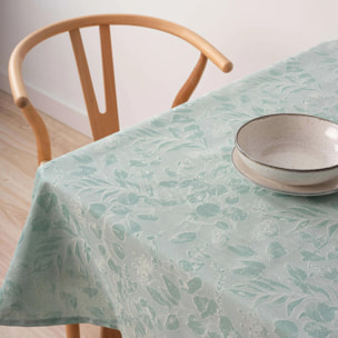 Nappe anti-taches jacquard Bacoli 32010D2 Turquoise