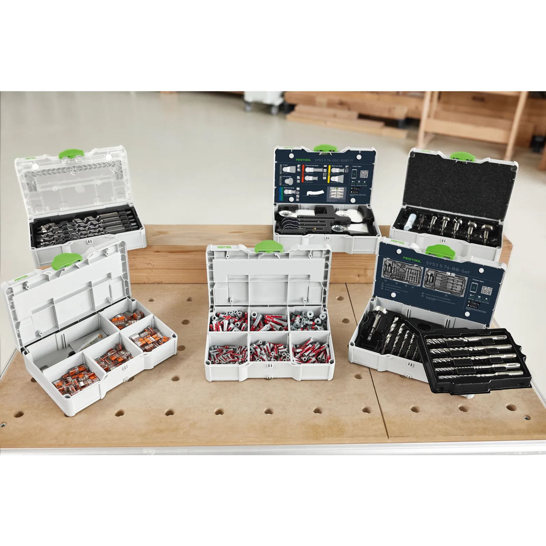 Kit de forets Forstner SYS3 S 76-FB CE-SORT/5 - FESTOOL - 578110