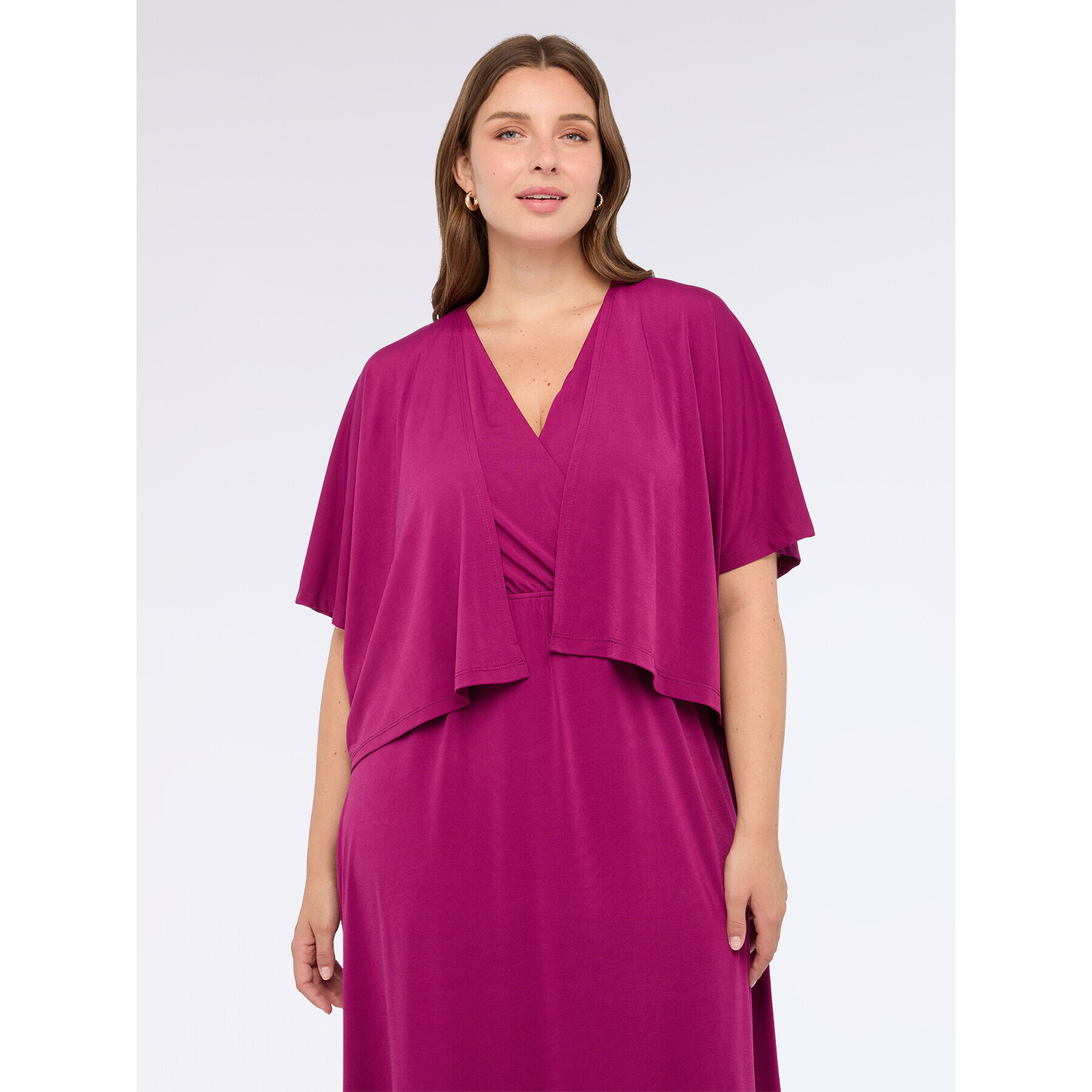 Fiorella Rubino - Cárdigan de punto con mangas kimono - Fuchsia