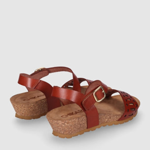 Sandalias de Piel - Cuero - Tacón: 3 cm