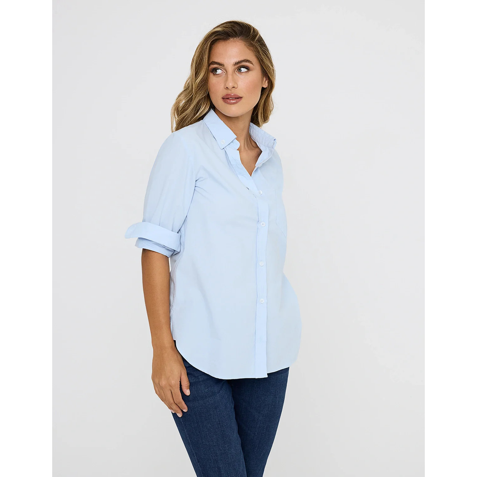 Camisa Manga Larga Azul - Ambre