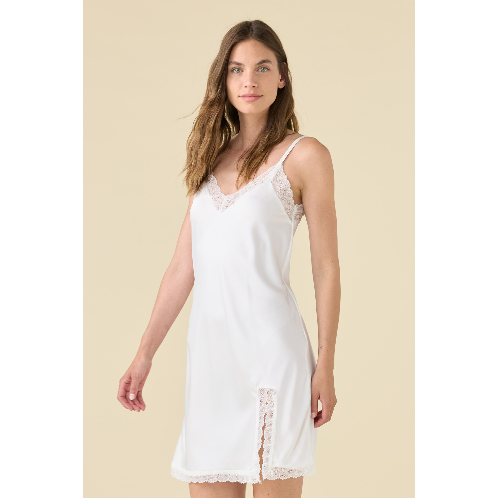Camicia da notte donna estiva in raso articolo bride. Noidinotte