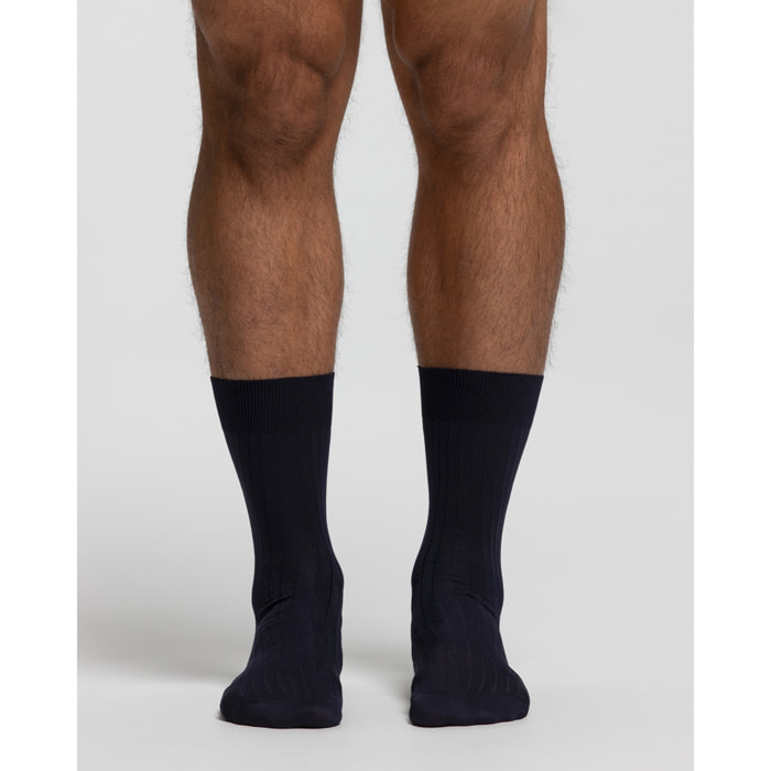 Calza corta a coste in microfibra ultraresistente