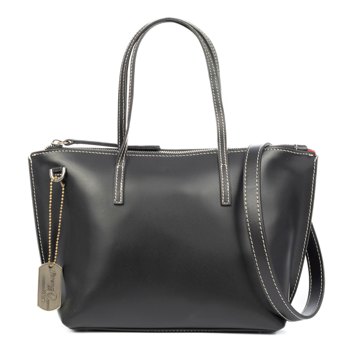 Ballao bolso Tote mujer. Piel auténtica Ruga.