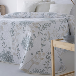 Colcha Jacquard algodón Chiara Azul