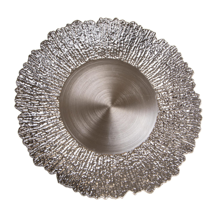 Piatto corallo - Pezzi 12 - 33xH2x33cm - Bianchi Dino SpA