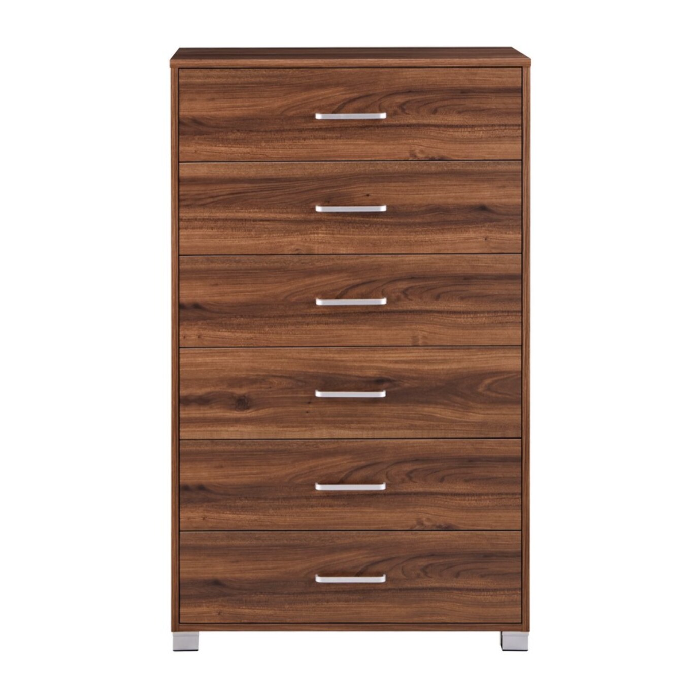 Mobile cassettiera 6 cassetti color noce 68X40X115 cm - Nancy