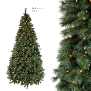 Albero Colorado con 500 Led 1248 tips PVC - Pezzi 1 - Verde - 140XH210X100cm - Bianchi Dino