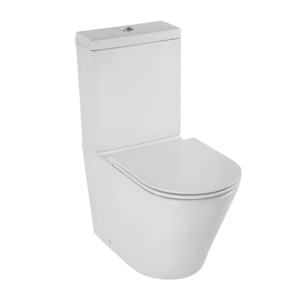 WC à poser sans bride sortie universelle Rodin+ avec abattant frein de chute