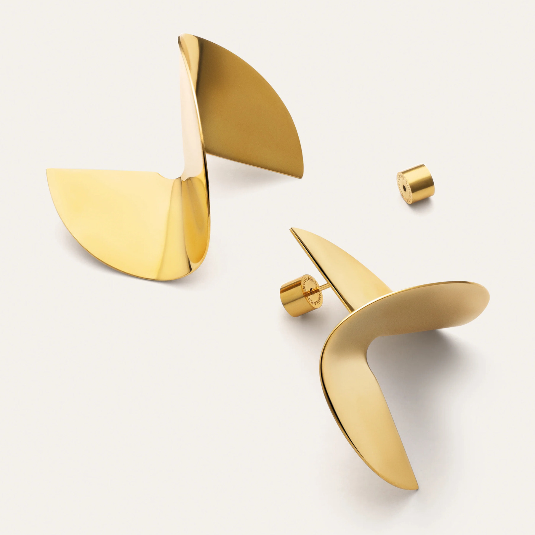 Orecchini Big Swirl Acciao Placcato Oro