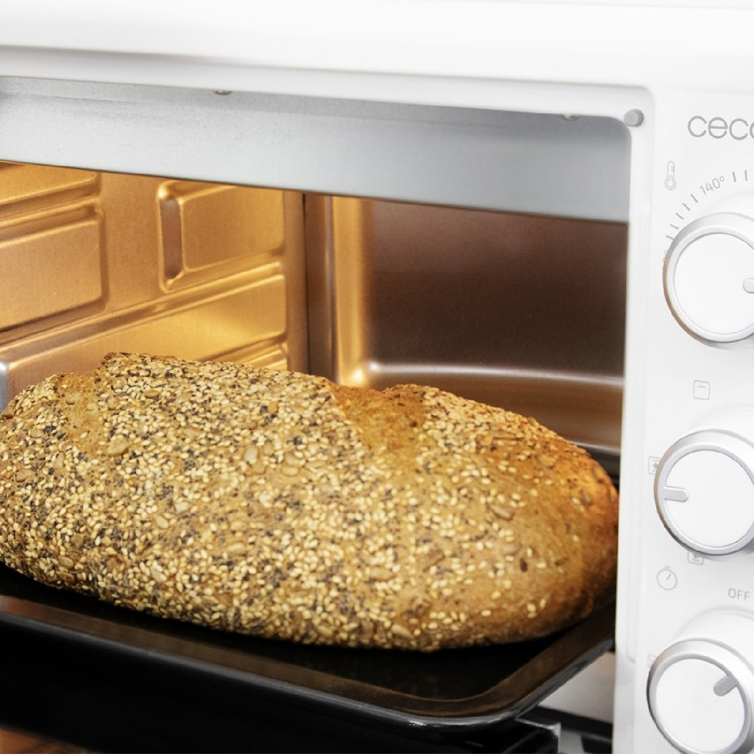 Cecotec Horno de sobremesa Bake&Toast 2600 White 4Pizza 26 L 15500 W Incluye pie