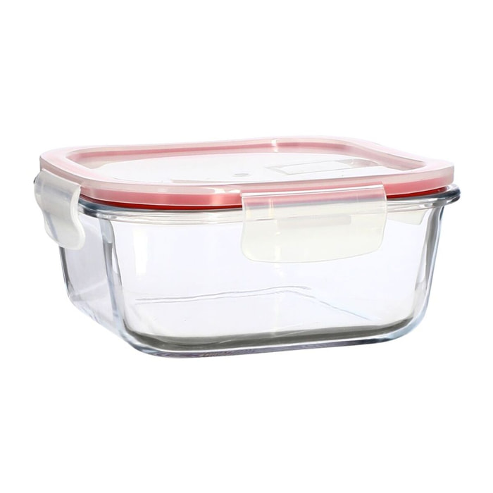 Boîte hermétique carré 800ml en verre CLEMENTINE